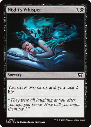 Image of Night's Whisper [Edge of Eternities Commander]
