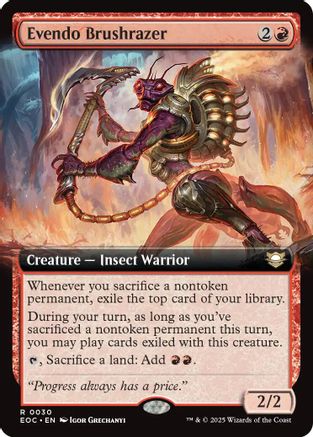 Image of Evendo Brushrazer (Extended Art) [Edge of Eternities Commander]