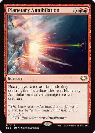 Image of Planetary Annihilation [Edge of Eternities Commander]