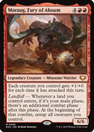 Image of Moraug, Fury of Akoum [Edge of Eternities Commander]