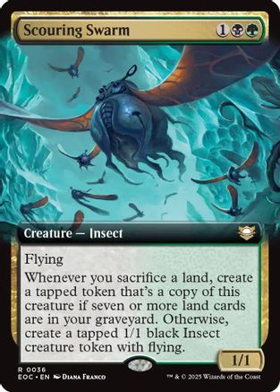 Image of Scouring Swarm (Extended Art) [Edge of Eternities Commander]