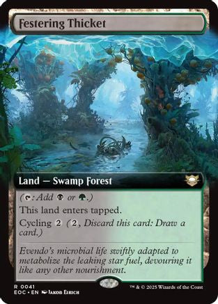 Image of Festering Thicket (Extended Art) [Edge of Eternities Commander]
