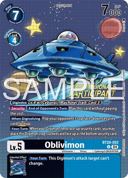 Image of Oblivimon [BT20-052] (Regionals 25-26 Season 2 Participant) [Release Special Booster Ver.2.0]