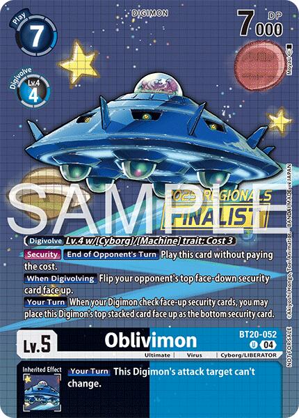 Image of Oblivimon [BT20-052] (Regionals 25-26 Season 2 Finalist) [Release Special Booster Ver.2.0]