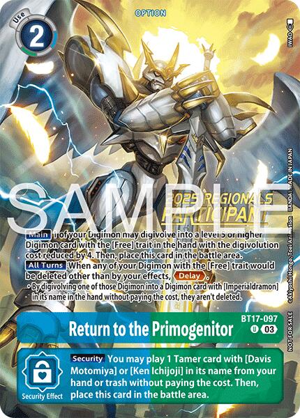 Image of Return to the Primogenitor [BT17-097] (Regionals 25-26 Season 2 Participant) [Secret Crisis]