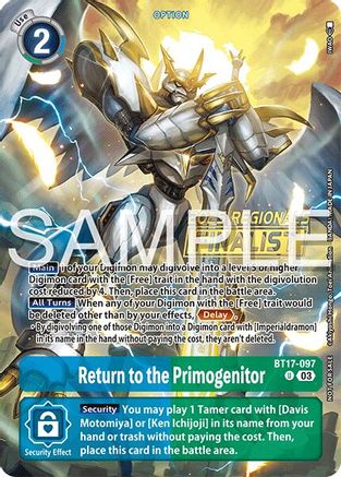 Image of Return to the Primogenitor [BT17-097] (Regionals 25-26 Season 2 Finalist) [Secret Crisis]