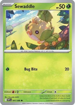 Image of Sewaddle (001/086) [Scarlet & Violet: White Flare]