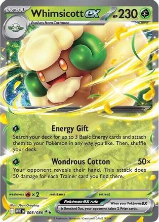 Image of Whimsicott ex (005/086) [Scarlet & Violet: White Flare]