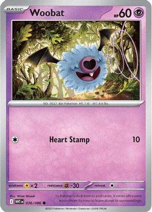 Image of Woobat (036/086) [Scarlet & Violet: White Flare]