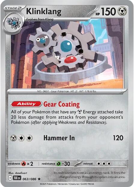 Image of Klinklang (063/086) (Reverse Holo) [Scarlet & Violet: Black Bolt]