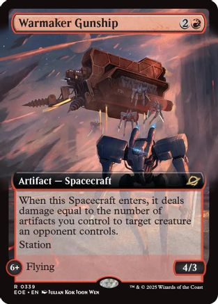 Image of Warmaker Gunship (Extended Art) [Edge of Eternities]