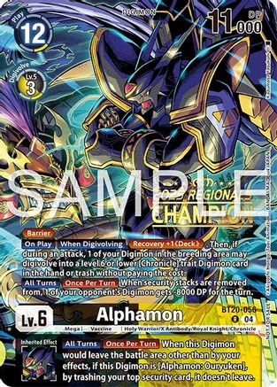 Image of Alphamon [BT20-056] (Regionals 25-26 Season 2 Champion) [Release Special Booster Ver.2.0]
