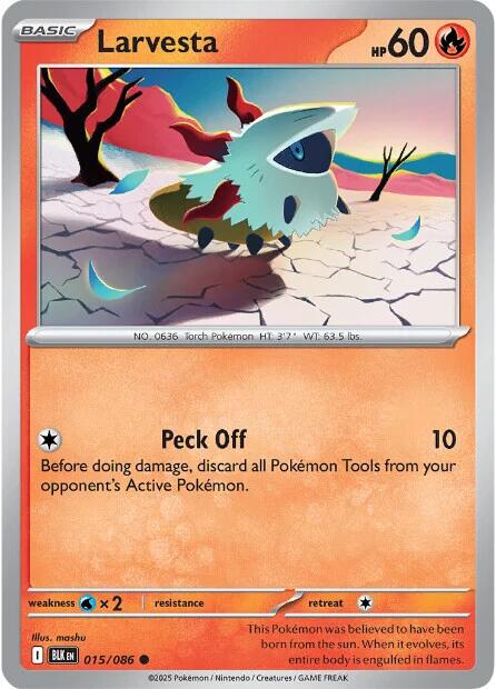 Image of Larvesta (015/086) [Scarlet & Violet: Black Bolt]