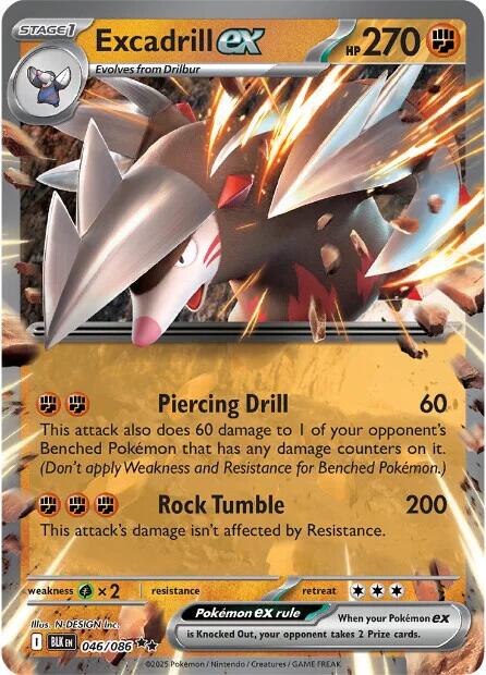Image of Excadrill ex (046/086) [Scarlet & Violet: Black Bolt]