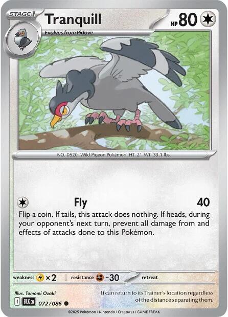 Image of Tranquill (072/086) [Scarlet & Violet: Black Bolt]