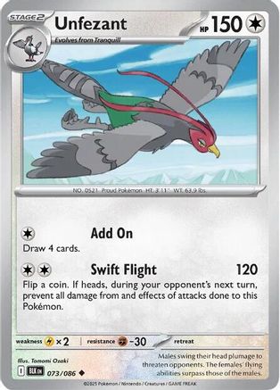 Image of Unfezant (073/086) [Scarlet & Violet: Black Bolt]