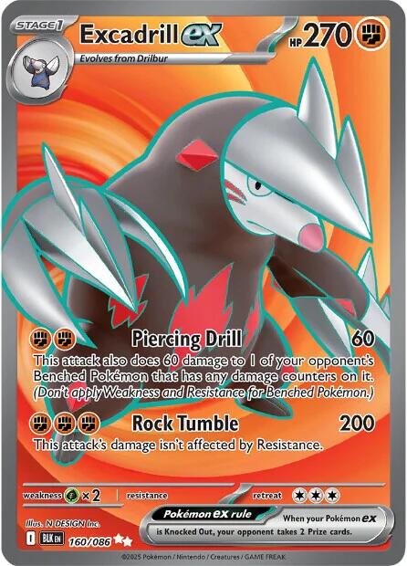 Image of Excadrill ex (160/086) [Scarlet & Violet: Black Bolt]