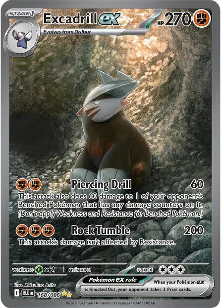 Image of Excadrill ex (168/086) [Scarlet & Violet: Black Bolt]
