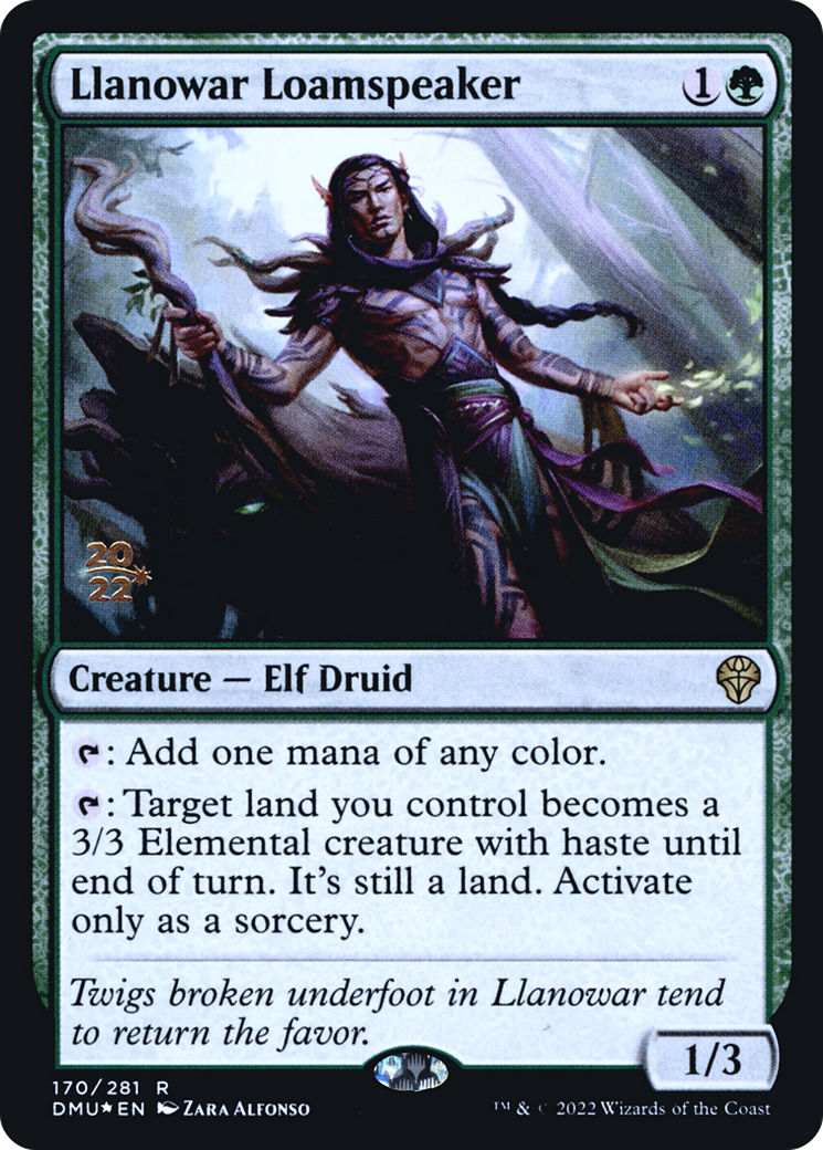 Image of Llanowar Loamspeaker [Dominaria United Prerelease Promos]
