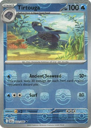Image of Tirtouga (022/086) (Master Ball Pattern) [Scarlet & Violet: Black Bolt]