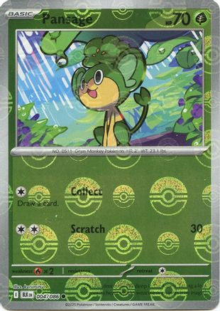 Image of Pansage (004/086) (Poke Ball Pattern) [Scarlet & Violet: Black Bolt]