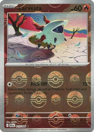 Image of Larvesta (015/086) (Poke Ball Pattern) [Scarlet & Violet: Black Bolt]