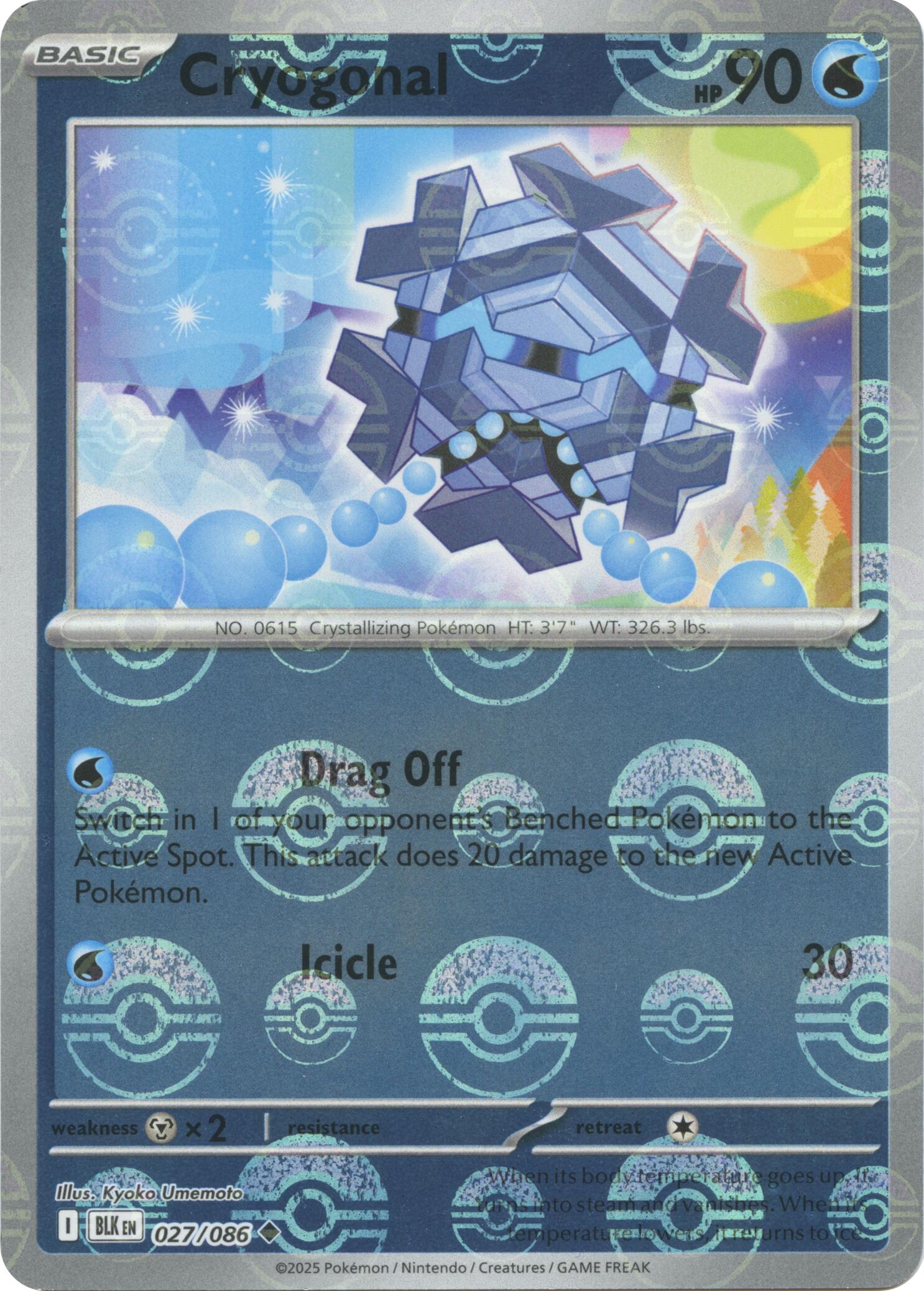Image of Cryogonal (027/086) (Poke Ball Pattern) [Scarlet & Violet: Black Bolt]