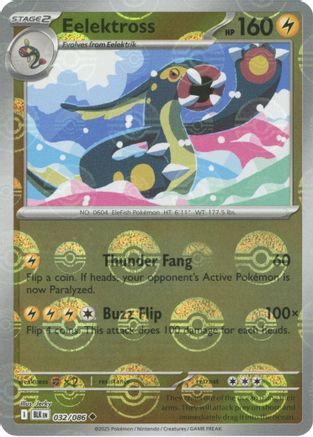 Image of Eelektross (032/086) (Poke Ball Pattern) [Scarlet & Violet: Black Bolt]