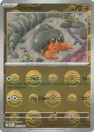 Image of Dwebble (051/086) (Poke Ball Pattern) [Scarlet & Violet: Black Bolt]