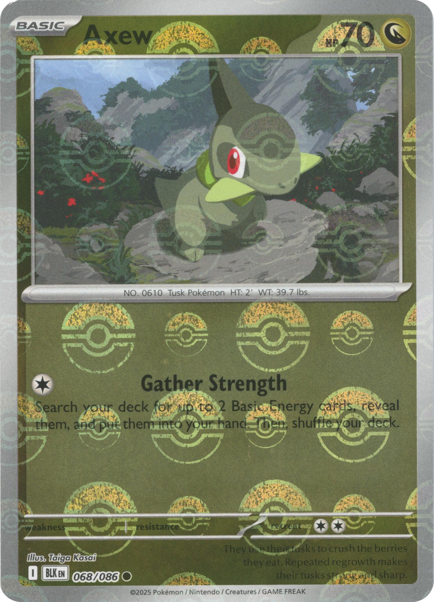 Image of Axew (068/086) (Poke Ball Pattern) [Scarlet & Violet: Black Bolt]