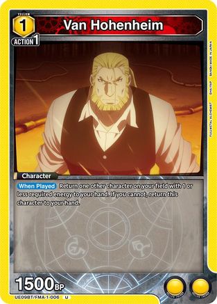 Image of Van Hohenheim (UE09BT/FMA-1-006) - UE09BT FULLMETAL ALCHEMIST