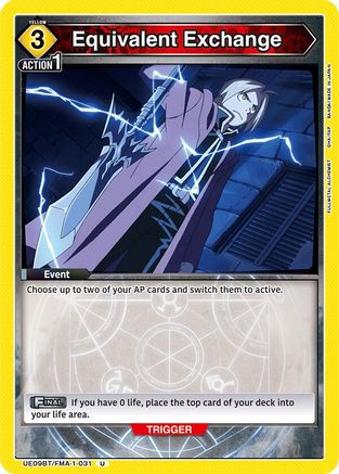 Image of Equivalent Exchange (UE09BT/FMA-1-031) - UE09BT FULLMETAL ALCHEMIST