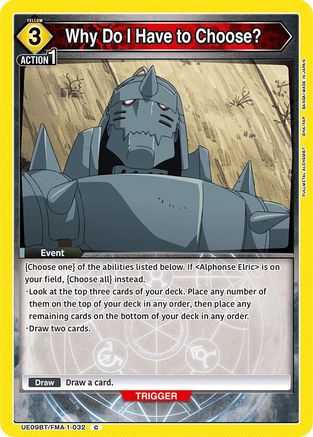 Image of Why Do I Have to Choose? (UE09BT/FMA-1-032) - UE09BT FULLMETAL ALCHEMIST