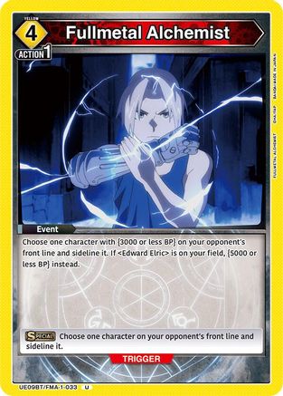 Image of Fullmetal Alchemist (UE09BT/FMA-1-033) - UE09BT FULLMETAL ALCHEMIST