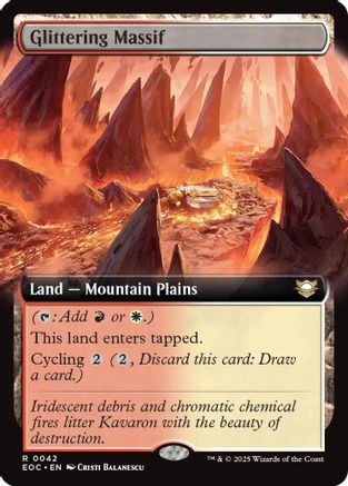 Image of Glittering Massif (Extended Art) [Edge of Eternities Commander]