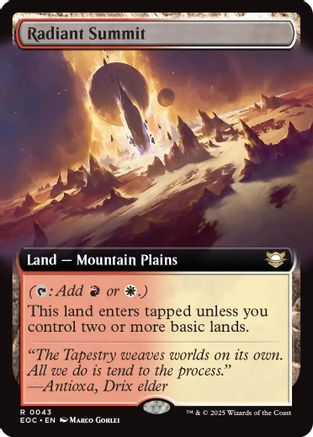 Image of Radiant Summit (Extended Art) [Edge of Eternities Commander]