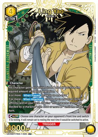 Image of Ling Yao (026) (R*) (UE09BT/FMA-1-026) - UE09BT FULLMETAL ALCHEMIST Foil