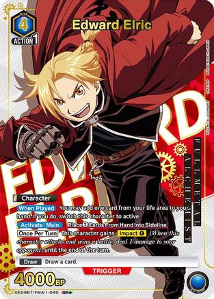 Image of Edward Elric (040) (SR*) (UE09BT/FMA-1-040) - UE09BT FULLMETAL ALCHEMIST Foil