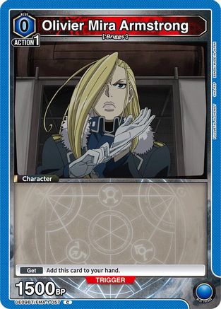 Image of Olivier Mira Armstrong (057) (Box Topper Foil) (UE09BT/FMA-1-057) - UE09BT FULLMETAL ALCHEMIST Foil