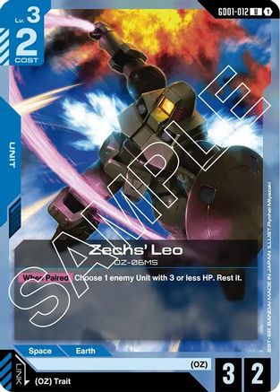 Image of Zechs' Leo (GD01-012) - Newtype Rising