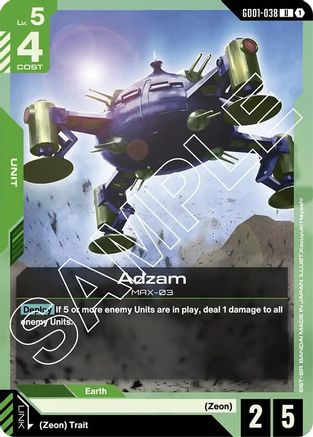 Image of Adzam (GD01-038) - Newtype Rising