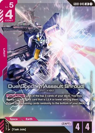 Image of Duel Gundam (Assault Shroud) (GD01-045) - Newtype Rising Holofoil