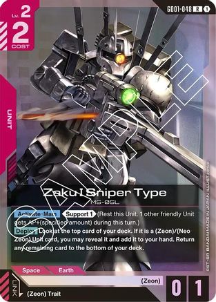 Image of Zaku I Sniper Type (GD01-048) - Newtype Rising Holofoil