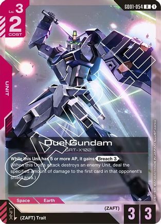 Image of Duel Gundam (GD01-054) - Newtype Rising Holofoil