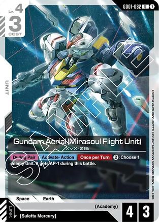 Image of Gundam Aerial (Mirasoul Flight Unit) (GD01-082) - Newtype Rising