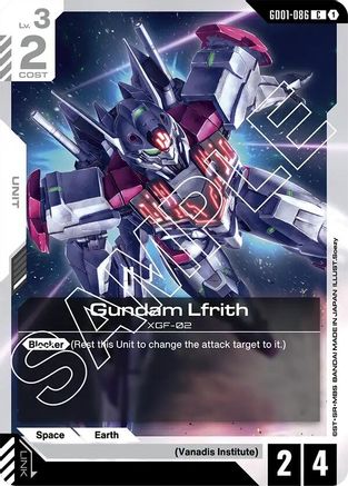 Image of Gundam Lfrith (GD01-086) - Newtype Rising