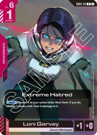 Image of Extreme Hatred (GD01-112) - Newtype Rising Holofoil