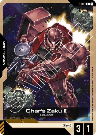 Image of Char's Zaku II (T-006) Token (T-006) - Newtype Rising