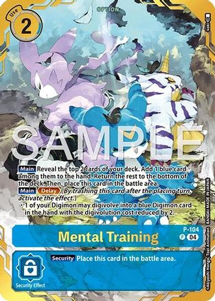 Image of Mental Training [P-104] (Premium Card Collection -Digimon Training Set-) [Digimon Demo Deck Exclusive Cards]