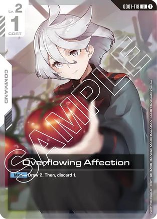 Image of Overflowing Affection (Newtype Challenge 2025 Mission 1) (GD01-118) - Gundam Promotional Cards Holofoil